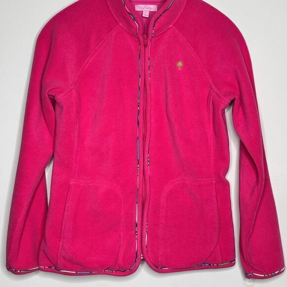 Lilly Pulitzer Pink Fleece Jacket - Picture 1 of 6